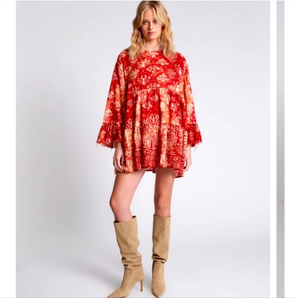 Free People × One Teaspoon Babylon Magique Mini Babydoll Dress Medium